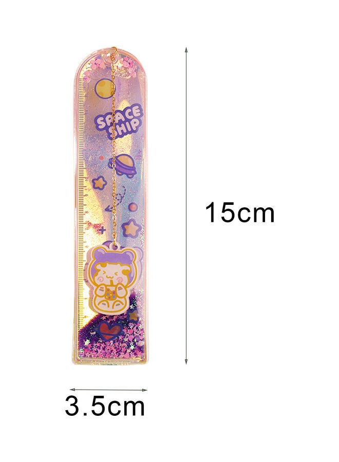 NIBEMINENT Glitter Quicksand Ruler Bookmark Multicolour - Image 2
