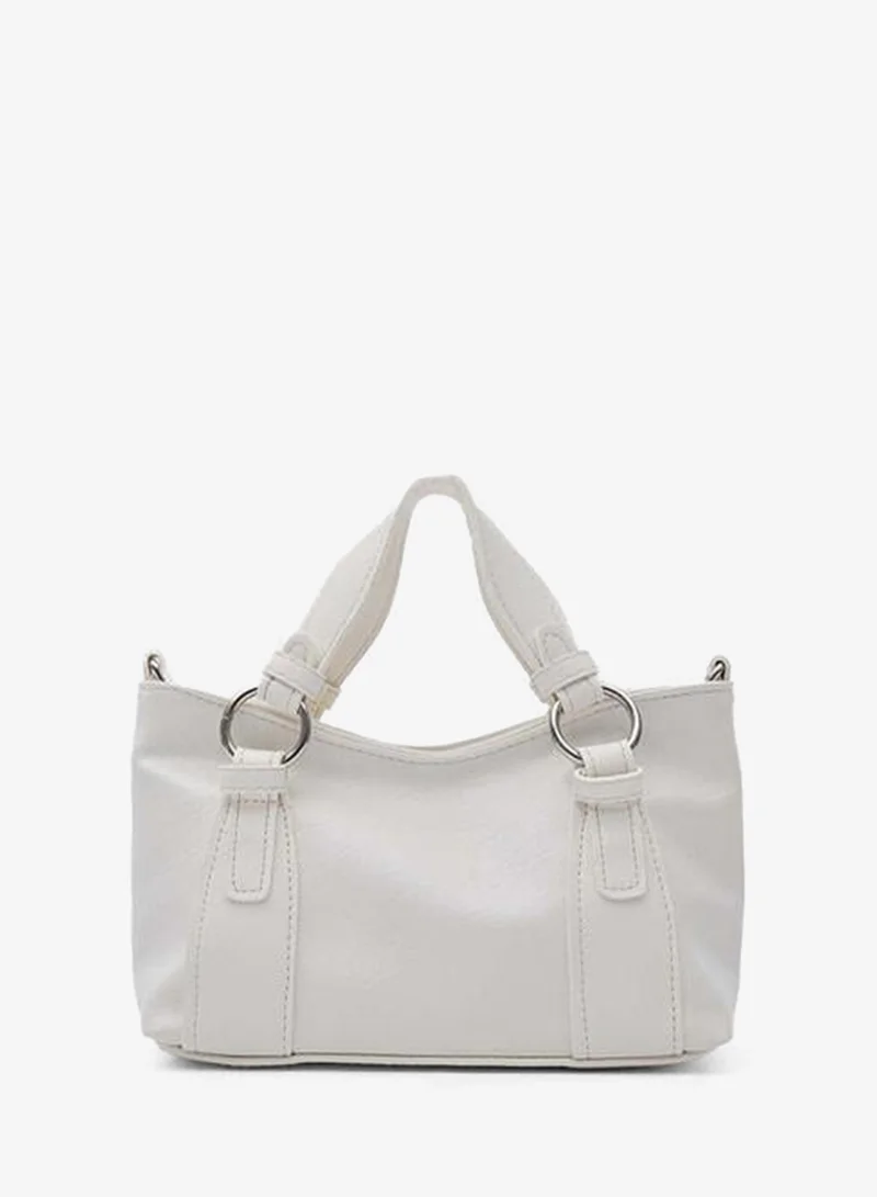 Jardin Ring-Detail Handbag and Crossbody Bag Cream.