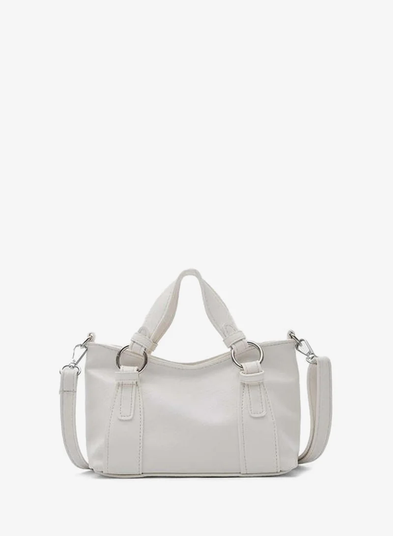 Shule Bags  Jardin Ring-Detail Handbag and Crossbody Bag Cream. for Women | Best Price UAE