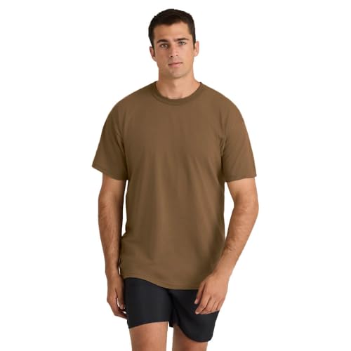 Soffe Mens 3 Pack - USA Poly/Cotton Military Tee, Sand, Small - Image 4