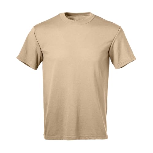 Soffe Mens 3 Pack - USA Poly/Cotton Military Tee, Sand, Small - Image 2