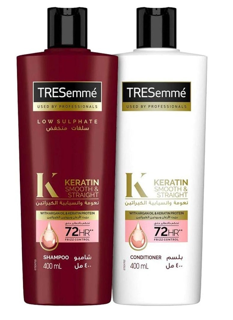 Tresemme Keratin Shampoo & Conditioner Set of 2 Packs 400+400ml 