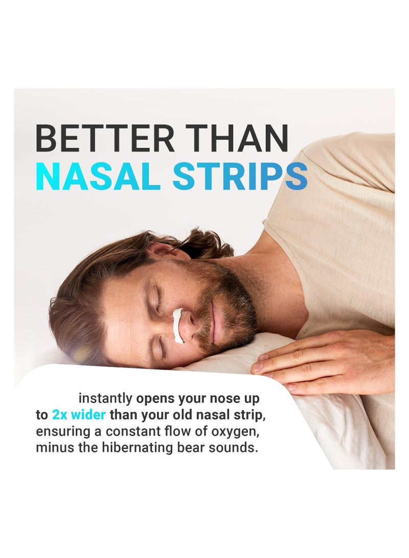 SYOSI 30 Count Breathing Nasal, Strip Starter Kit, Boost Oxygen, Reduce Snoring, Improve Sleep Quality, Sweat Resistant, Skin Safe Nasal Strips, Extra Strength Snoring Solution (White) - Image 4