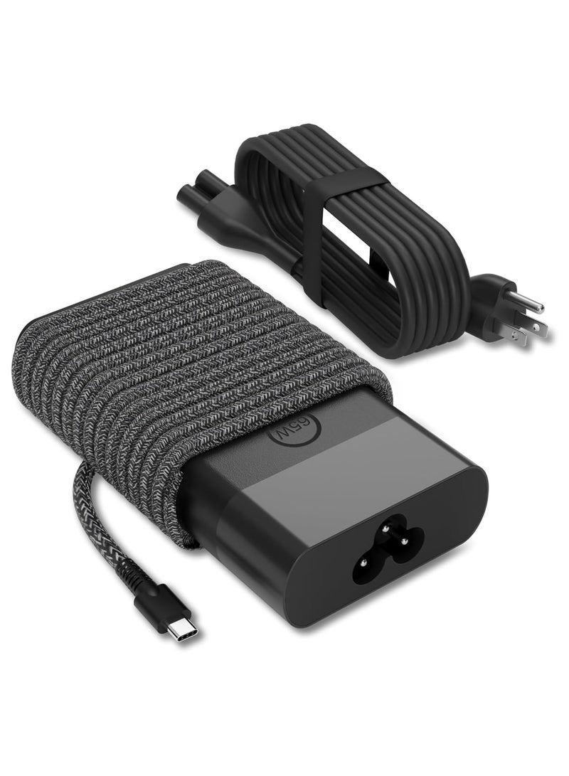 Max Power New Slim 65W Dell Laptop Charger USB C for Dell Latitude 5420 5520 7420 7430 7480 7490 Chromebook 3100 Dell XPS 13 9360 DA65NM190 LA65NM190 Type C Dell AC Adapter Power Cord - Image 1