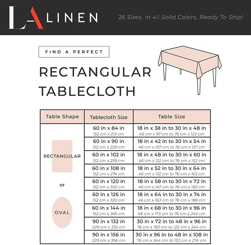LA Linen Polyester Poplin Washable Rectangular Tablecloth, Stain and Wrinkle Resistant Table Cover 60x102, Fabric Table Cloth for Dinning, Kitchen, Party, Holiday 60 by 102-Inch, Navy - Image 5