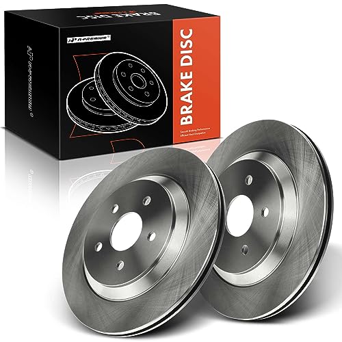 A-Premium 12.44 inch (316mm) Rear Vented Disc Brake Rotors Compatible with Select Ford and Mercury Models - Freestar, Monterey, 2004-2007, 3.9L, 4.2L, 2-PC Set - Image 1