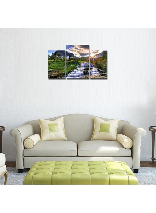 Go Hooked MDF Wall Painting/Hanging Art/Decor (28 cm x 9 cm x 28 cm, 3 Frames, Mdf3X-11)