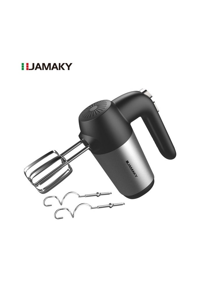 جامايكا خفاقة البيض والخلاط اليدوي من JAMAKY، 350 واط، أسود فضي - JMK6007  - Image 1