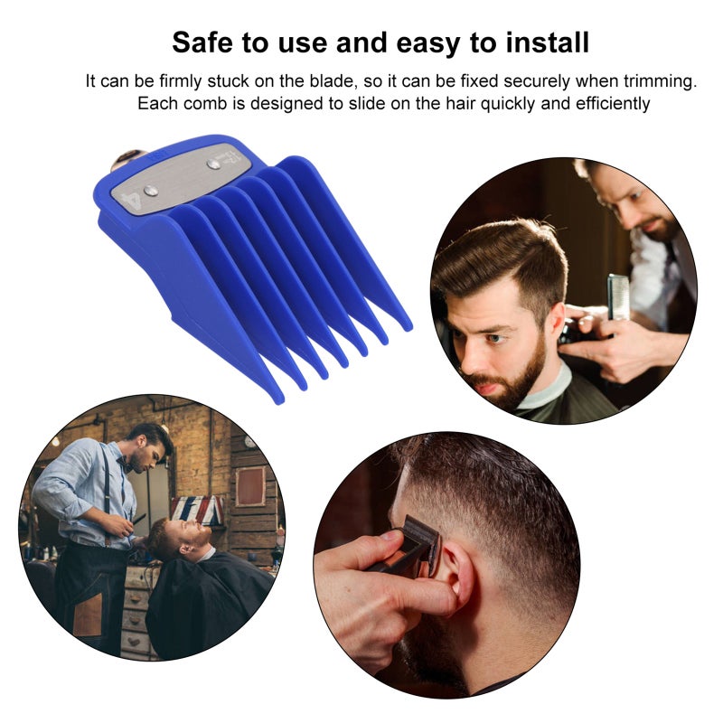 Cutting Guide Comb Set 8-Piece Multicolor Abs Plastic - Secure Fit Compatible With Wahl Electric Hair Clippers for Barbers Home Hairdressing - Image 2