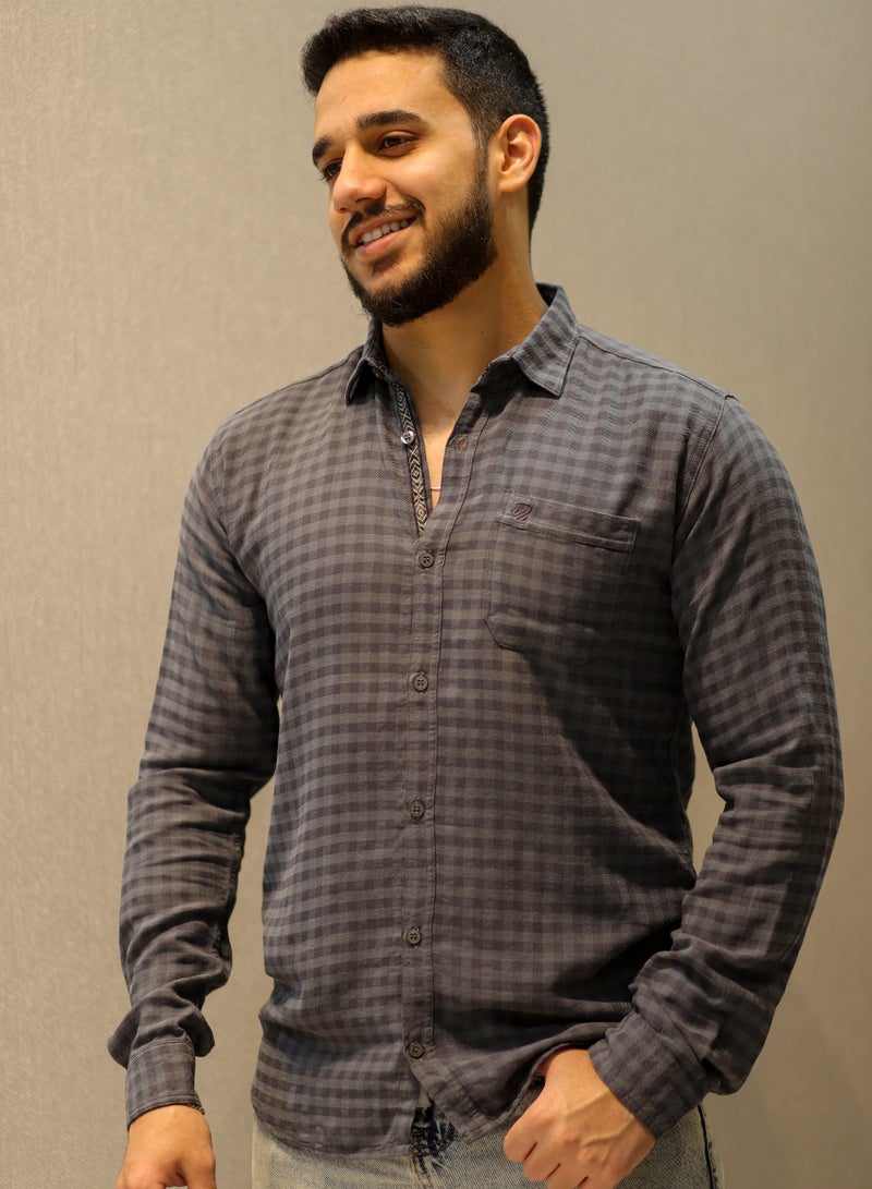 Levantino Patterned Men's Slim Fit Casual Shirt  - Image 1