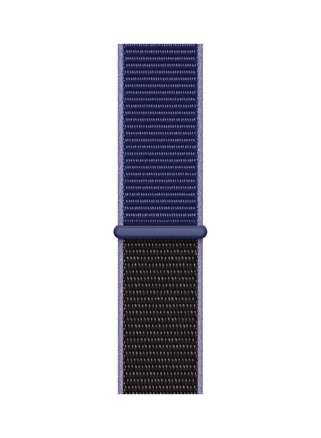 NIBEMINENT Watchband For Apple Watch Series 7 6 & SE 5 4 3 2 1 Black/Blue - Image 2