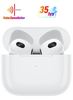 Youque Hi-Fi Stereo Sound Noise Reduction Bluetooth 5.0 Wireless Headphones White  - Image 1