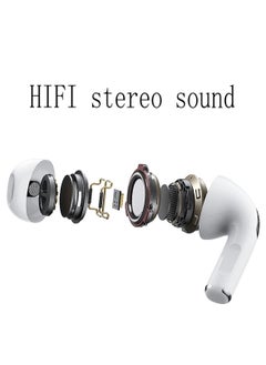 Youque Hi-Fi Stereo Sound Noise Reduction Bluetooth 5.0 Wireless Headphones White  - Image 2