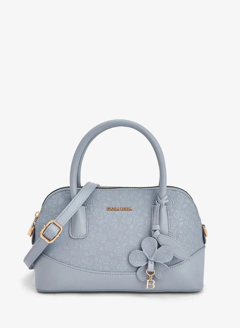 Flora Bella Floral Textured Crossbody Bag with Charm Detail