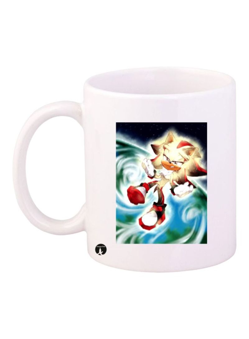 RKN Sonic Character Printed Mug White/Yellow/Green Standard Size