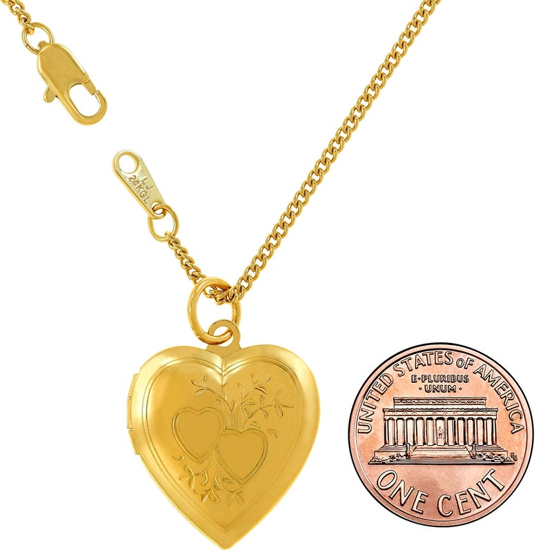 LIFETIME JEWELRY Two Hearts Photo Locket for Women - 20X More Real 24k Gold Plating Than Other Heart Locket Necklaces That Hold Pictures (Yellow Gold Pendant with 18" Chain) - Image 5