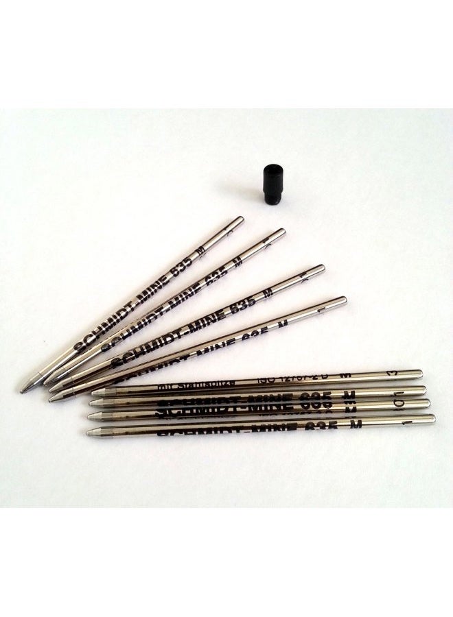 LAMY Schmidt 8 X 635M Mini Ball Pen D1 size Refills – BLACK Ink and one removable black end cap - Image 4