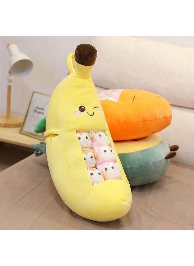 Cute Throw Pillow Stuffed Banana Toys Removable Fluffy Creative Gifts For Teens Girls Kids  - Image 5