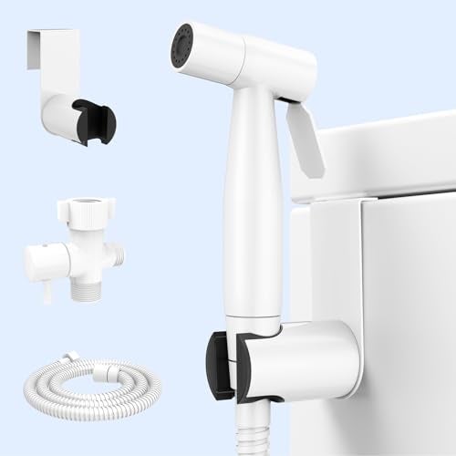 Arofa Bright White Bidet Sprayer for Toilet, Handheld Jet Sprayer Adjustable Water Pressure Muslim Shower with Bidet Hose, Bidets Faucet for Existing Toilets Cloth Diaper Spray for Baby/Feminine Wash - Image 1