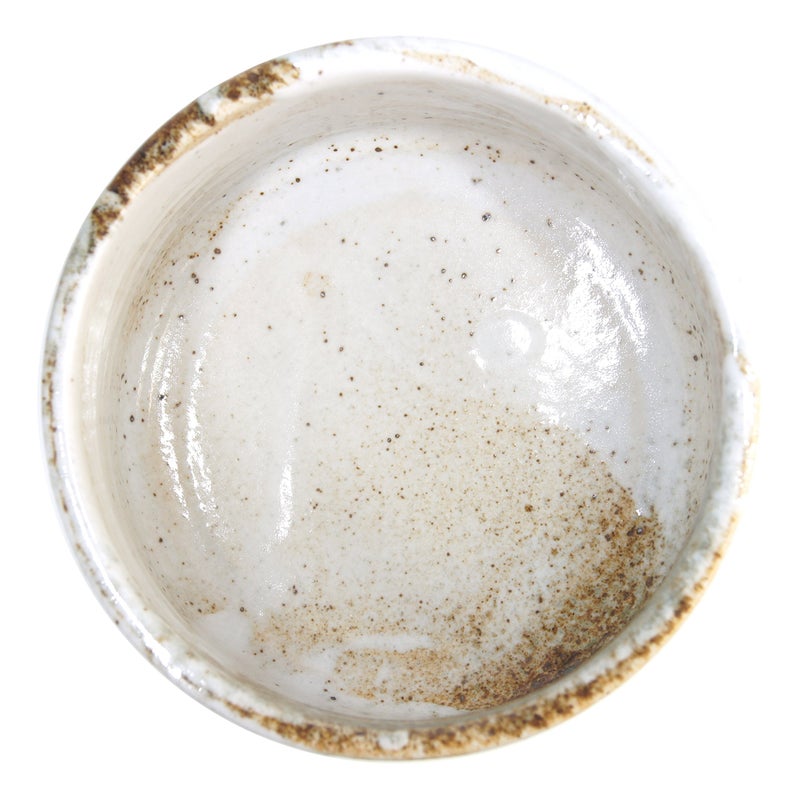 Mino Ware Japanese Handcrafted Matcha Tea Bowl Beige, Matcha Tea Cup Ceremony, Authentic Pottery, Yuki Shino Chawan - Image 4