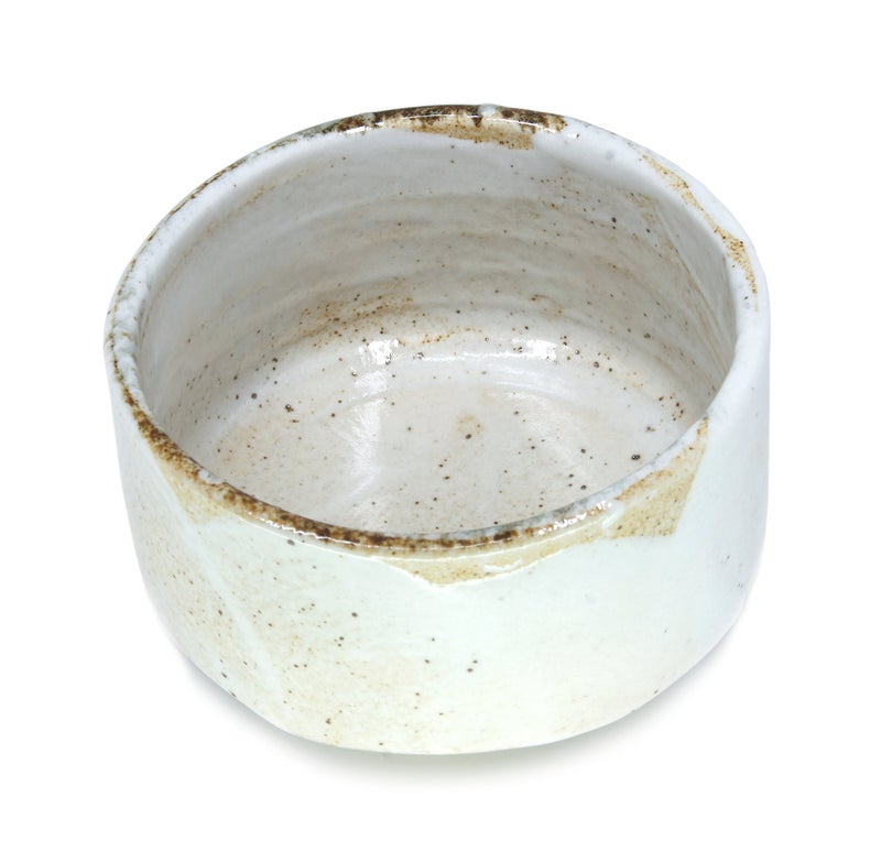 Mino Ware Japanese Handcrafted Matcha Tea Bowl Beige, Matcha Tea Cup Ceremony, Authentic Pottery, Yuki Shino Chawan - Image 3