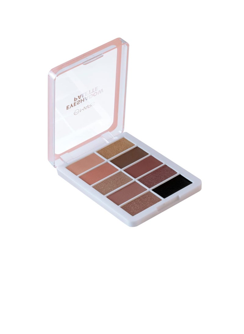 MARS Shimmer and Matte Eyeshadow Palette   10 Highly Pigmented and Blendable Shades  10.0 gm   SHADE 02 Multicolor