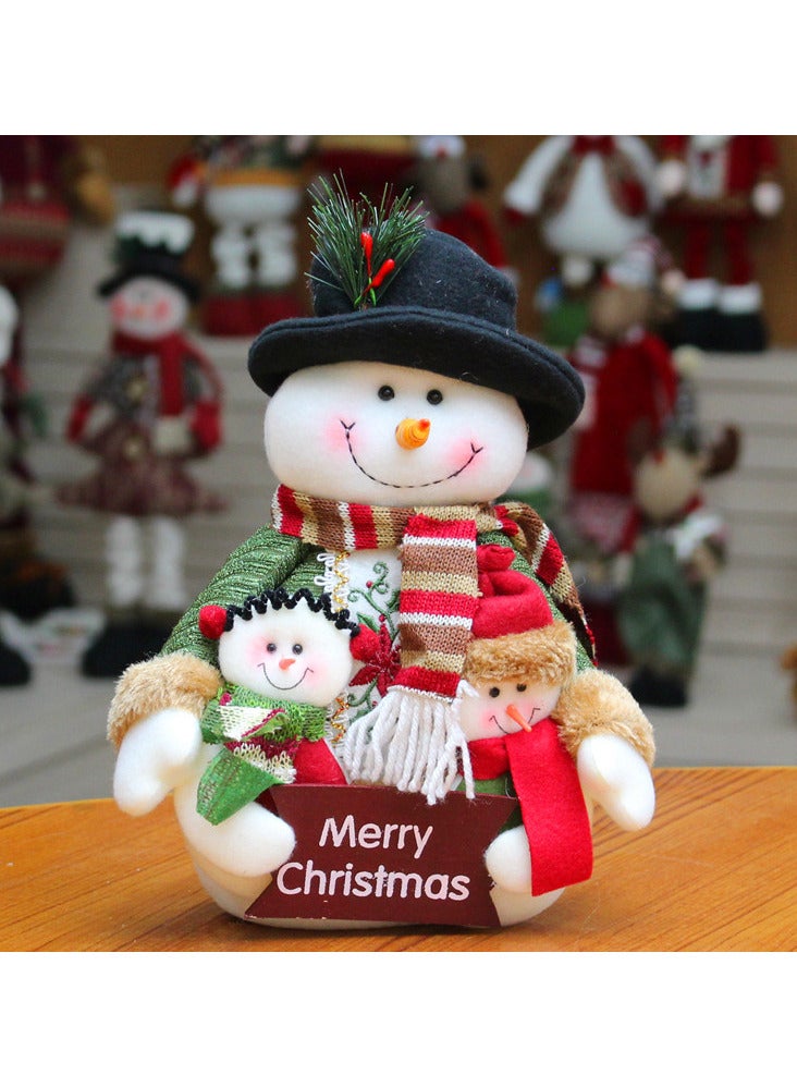 AUTOYSUR Christmas Sitting Santa Claus Snowman Reindeer Holiday Sitting Leg Figurines Long Legs Table Fireplace Decor Home Decoration Plush Home Indoor Party Accessories (2 Pack ) - Image 3