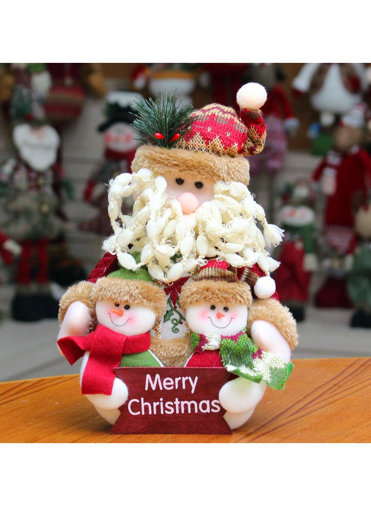 AUTOYSUR Christmas Sitting Santa Claus Snowman Reindeer Holiday Sitting Leg Figurines Long Legs Table Fireplace Decor Home Decoration Plush Home Indoor Party Accessories (2 Pack ) - Image 2