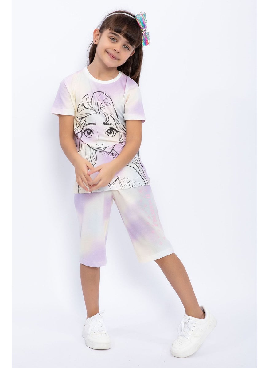 Disney FROZEN Batik Cream Girl's Capri Set  - Image 1