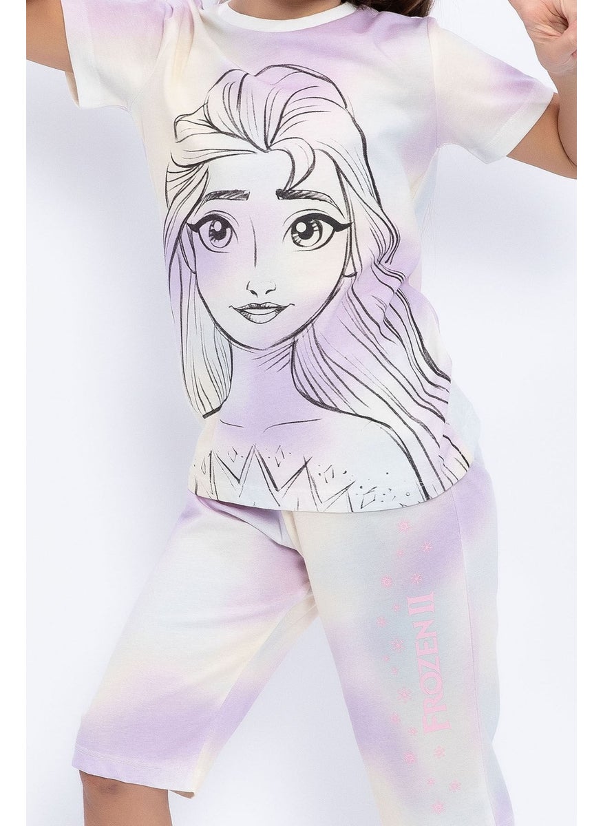 Disney FROZEN Batik Cream Girl's Capri Set  - Image 4
