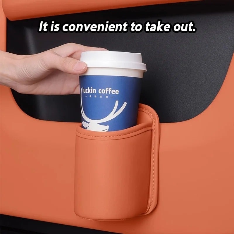 Faux Leather Car Cup Holder Organizer - Image 3