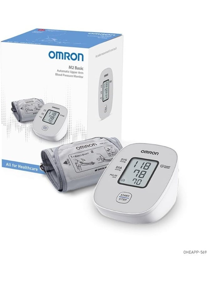Omron M2 Basic Automatic Upper Arm Blood Pressure Monitor for Home Use