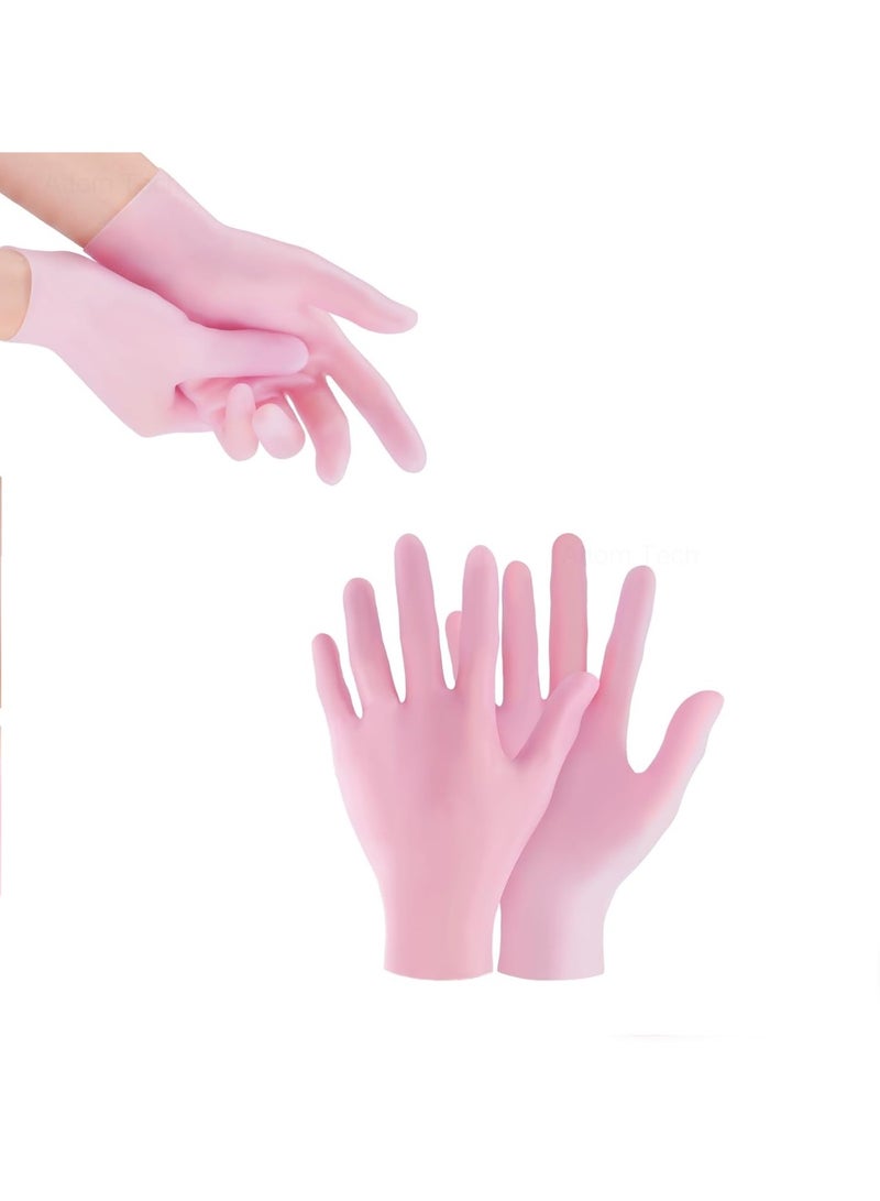 2 Pairs Silicone Moisturizing Gloves Spa Gel Hydrating Gloves Women's Hand Care Gloves, Anti Slip Aloe Lotion Gloves for Repairing Dry Hand, Calluses, Cracked Heels and Softening Rough Skin - Image 1