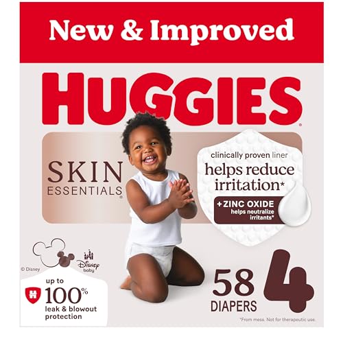 Huggies Size 4 Diapers Skin Essentials Baby Diapers Size 4 2237 lbs 58 Count Packaging May Vary - Image 1