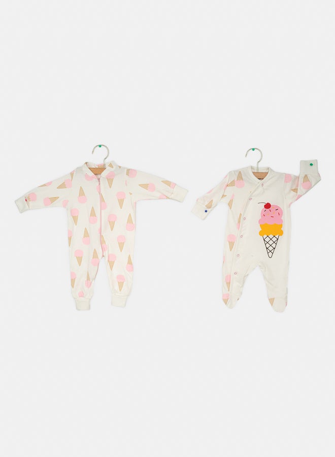 JOCKEY Baby Girl Ice Cream Printed Summer Cotton Onsie