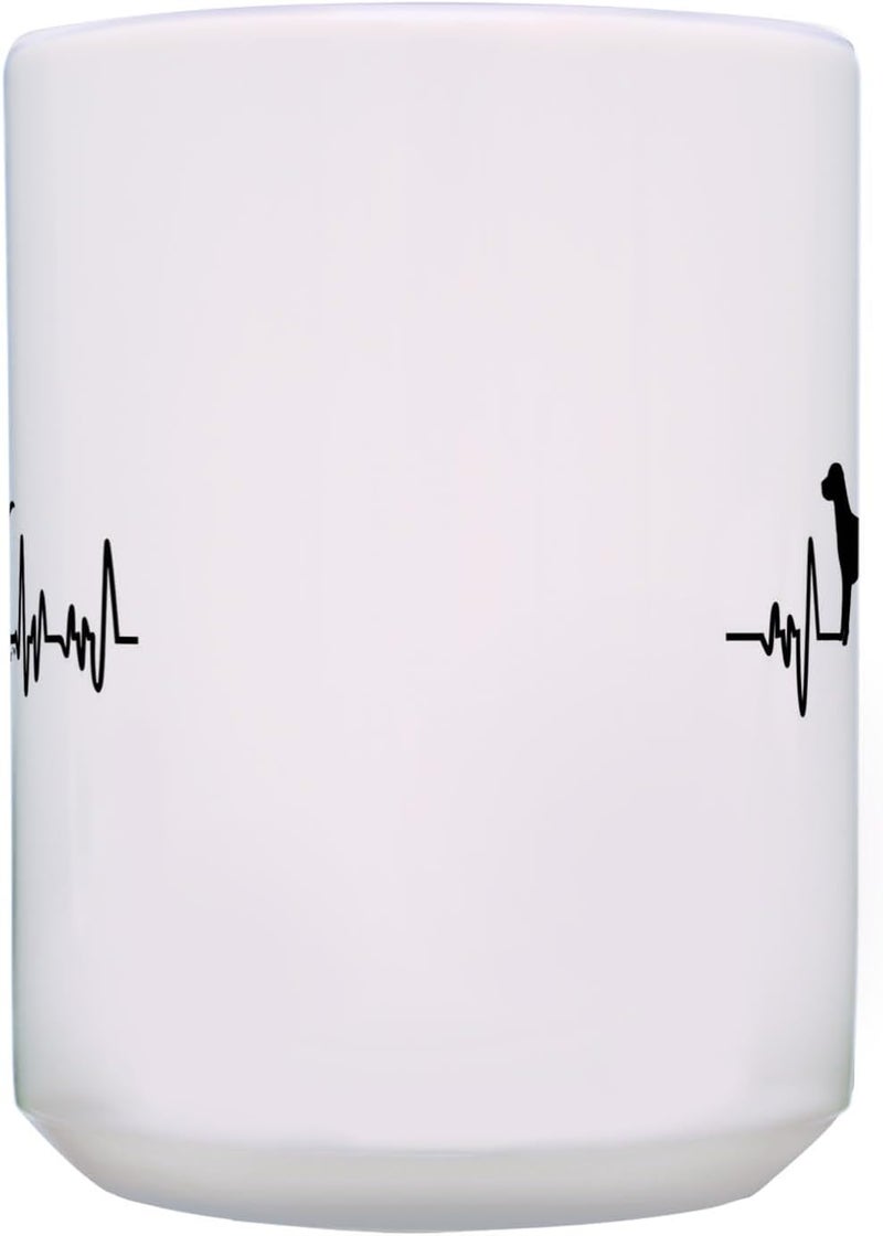 ThisWear Gifts For Dog Lovers Men Labrador Retriever Heart Beat 2 Pack 15oz Ceramic Coffee Mug Set - Image 4