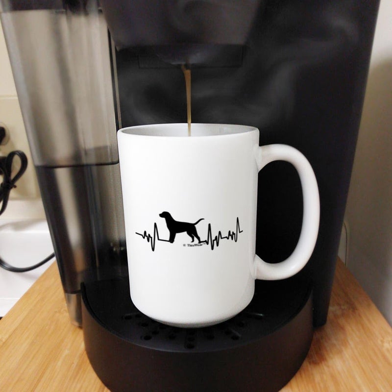 ThisWear Gifts For Dog Lovers Men Labrador Retriever Heart Beat 2 Pack 15oz Ceramic Coffee Mug Set - Image 5