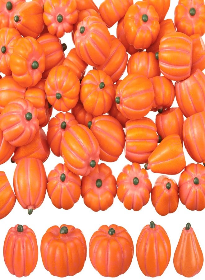 Seenelling مجموعة سينيلينج من 50 قطعة من قرع اليقطين الصغير المصنوع من الراتنج، مثالية للأعمال اليدوية، وتزيين المزهريات والأواني، وتزيين المنزل، وحفلات الخريف، وهدايا عيد الشكر. - Image 1