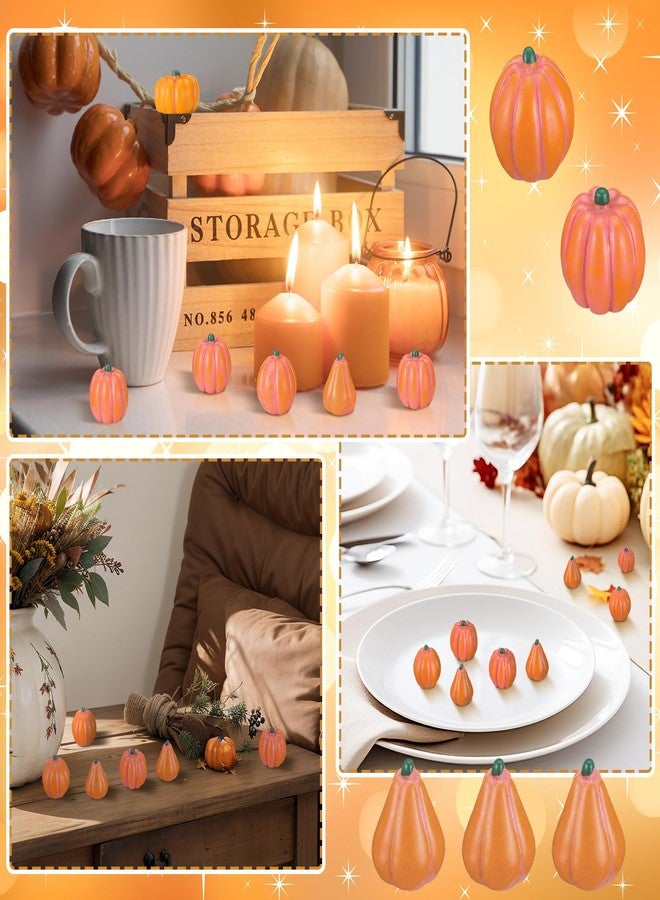 Seenelling مجموعة سينيلينج من 50 قطعة من قرع اليقطين الصغير المصنوع من الراتنج، مثالية للأعمال اليدوية، وتزيين المزهريات والأواني، وتزيين المنزل، وحفلات الخريف، وهدايا عيد الشكر. - Image 4