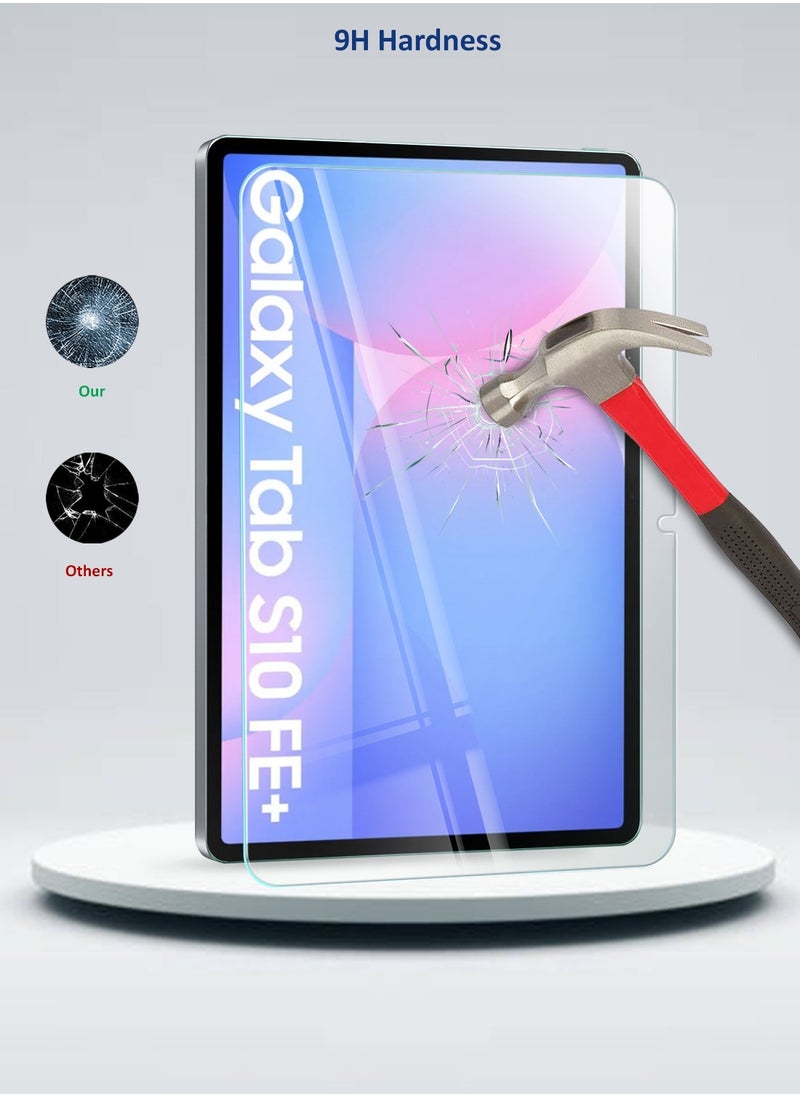 Wtech Samsung Galaxy Tab S10 FE Plus 13.1 5G 2025 (13.1 inches) WTech Premium Series Curved Edges Full Cover Tempered Glass Screen Protector (TSGPCN) - Clear  - Image 4
