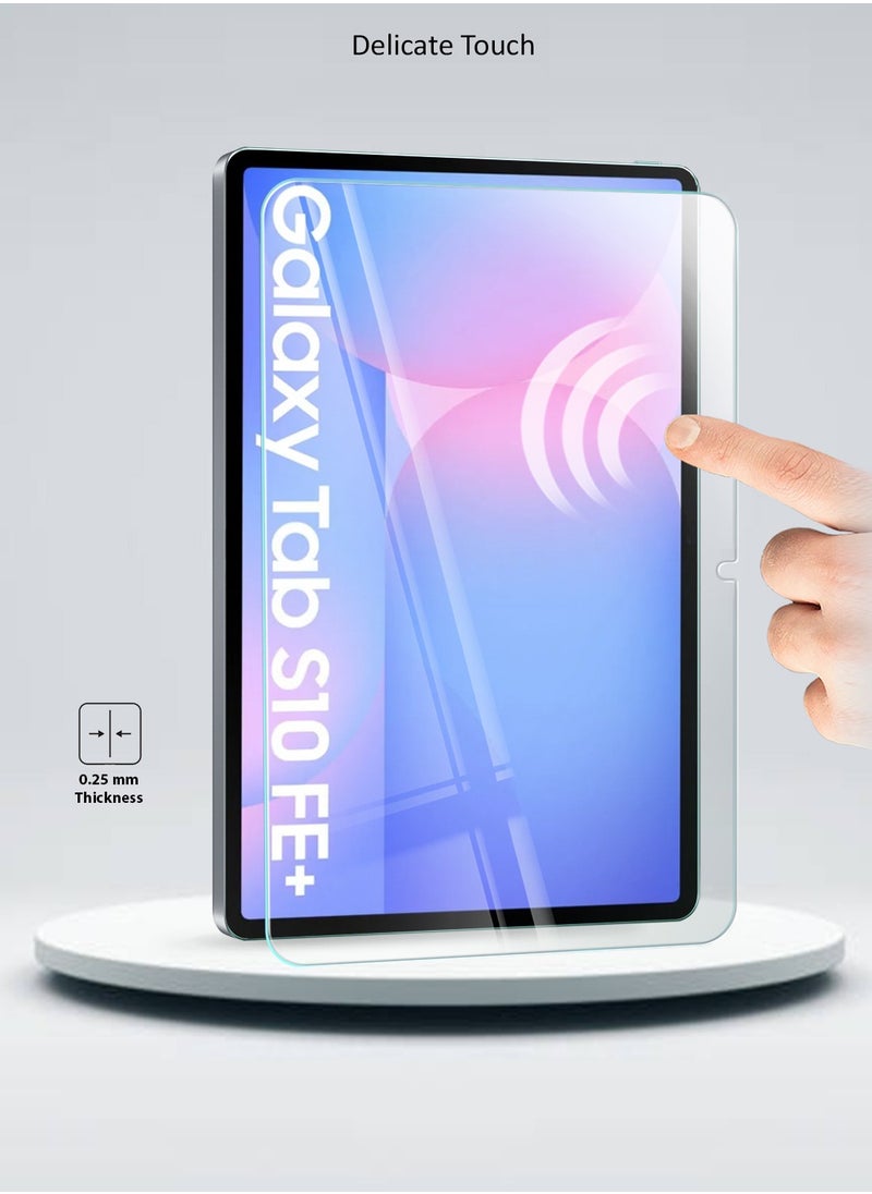 Wtech Samsung Galaxy Tab S10 FE Plus 13.1 5G 2025 (13.1 inches) WTech Premium Series Curved Edges Full Cover Tempered Glass Screen Protector (TSGPCN) - Clear  - Image 3