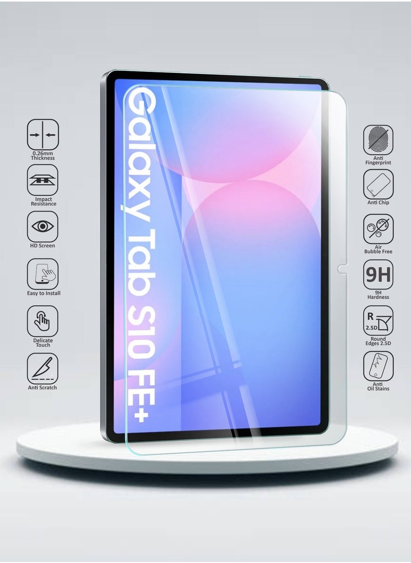 Wtech Samsung Galaxy Tab S10 FE Plus 13.1 5G 2025 (13.1 inches) WTech Premium Series Curved Edges Full Cover Tempered Glass Screen Protector (TSGPCN) - Clear  - Image 2