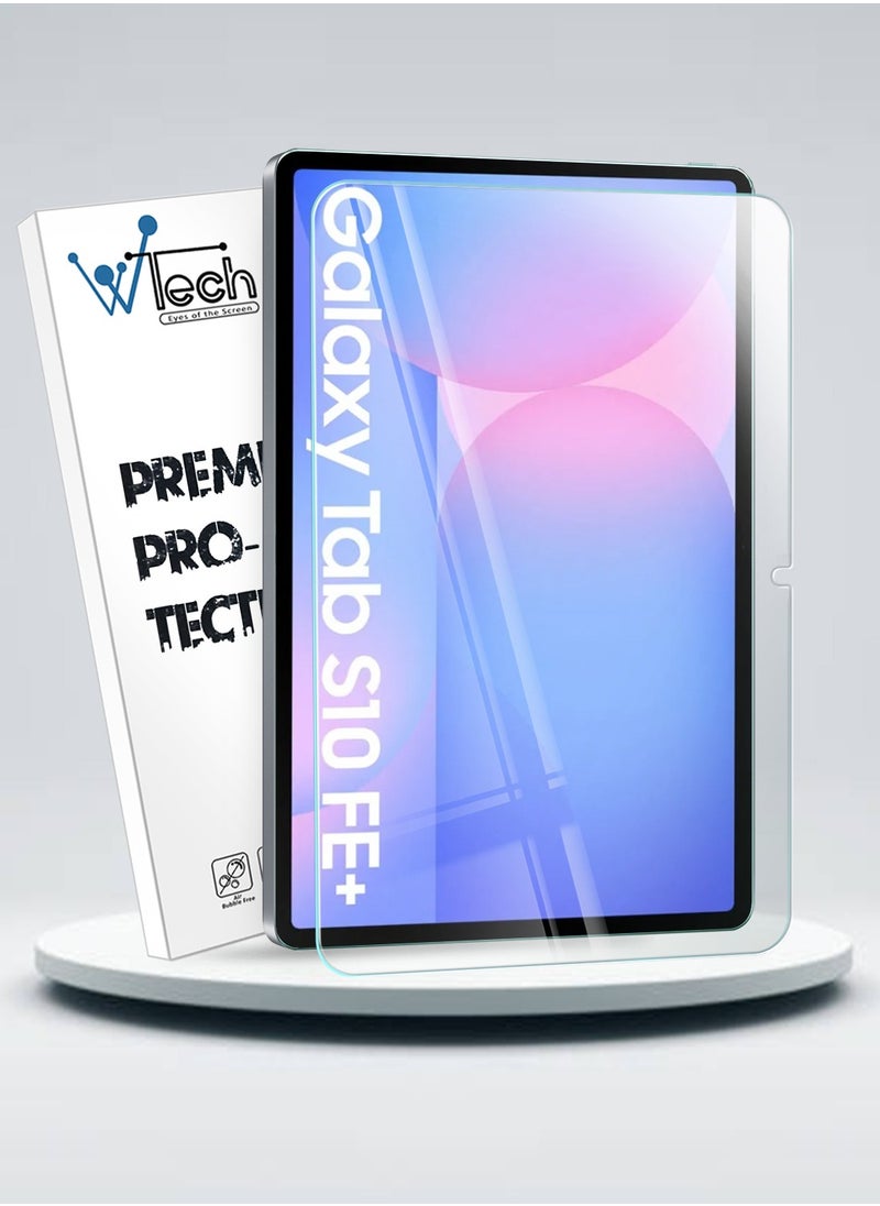 Wtech Samsung Galaxy Tab S10 FE Plus 13.1 5G 2025 (13.1 inches) WTech Premium Series Curved Edges Full Cover Tempered Glass Screen Protector (TSGPCN) - Clear  - Image 1