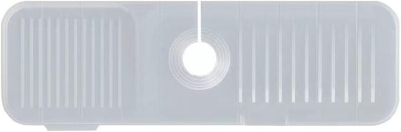 UNIQUE CART Transparent Color Kitchen Faucet Splash Guard 3 in 1 Splash Guard with 5 Ramp Protects Sinks from Splashing Ideal for Kitchens Bathrooms - Image 1