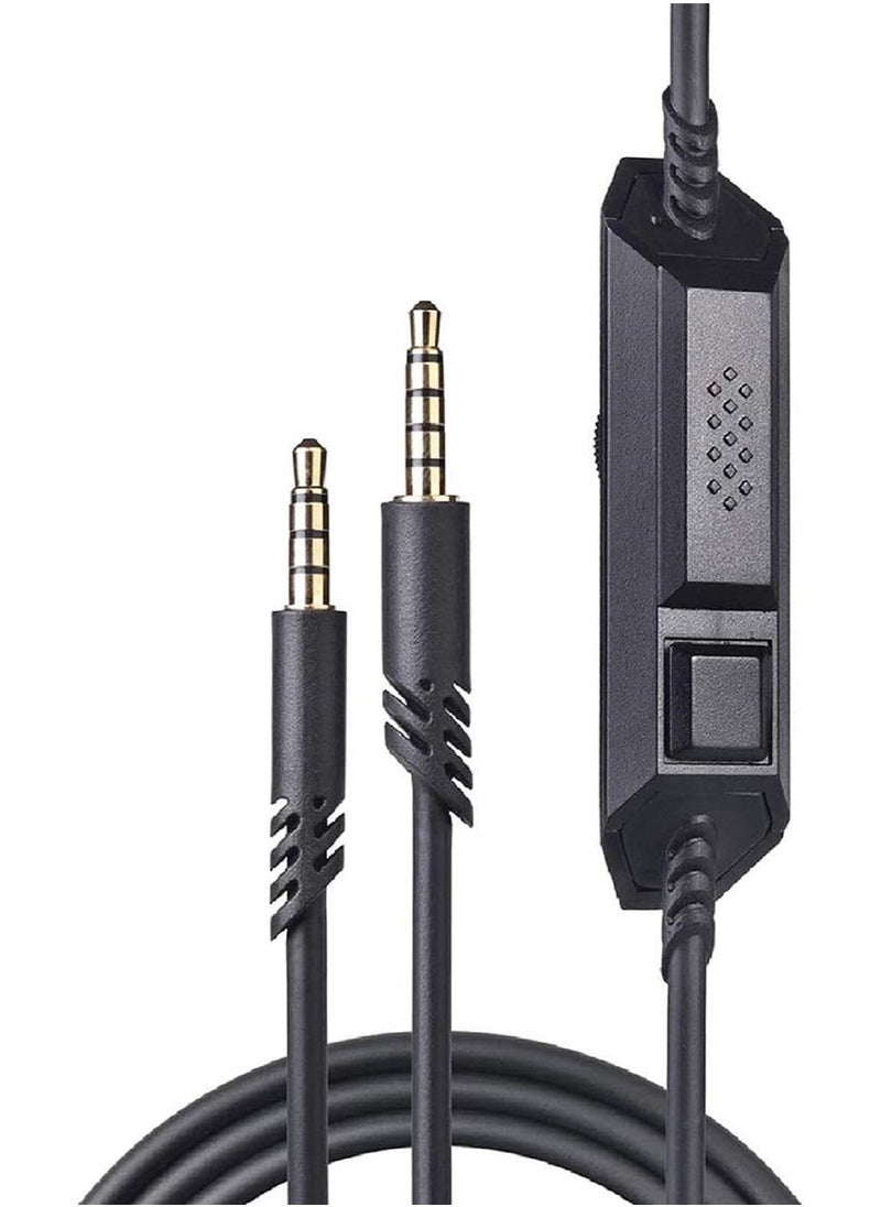 Generic - A40 a10 replacement cable inline mute volume control with microphone for astro a10/a40/a30/a50 1 m headsets cord lead compatible with xbox one play station 4 ps4 headphone audio extension cable 1m - Image 1