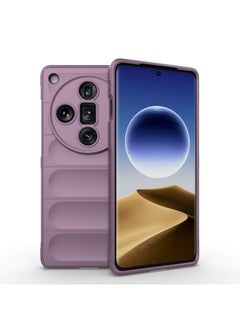 HuHa Case Cover For OPPO Find X7 Ultra 5G Magic Shield TPU + Flannel Phone Case Purple 
