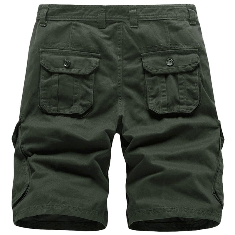 Basoteeuo Mens Cargo Shorts Casual Lightweight with Multi Pockets Summer Outdoor Shorts Army Green Size 34 - Image 4