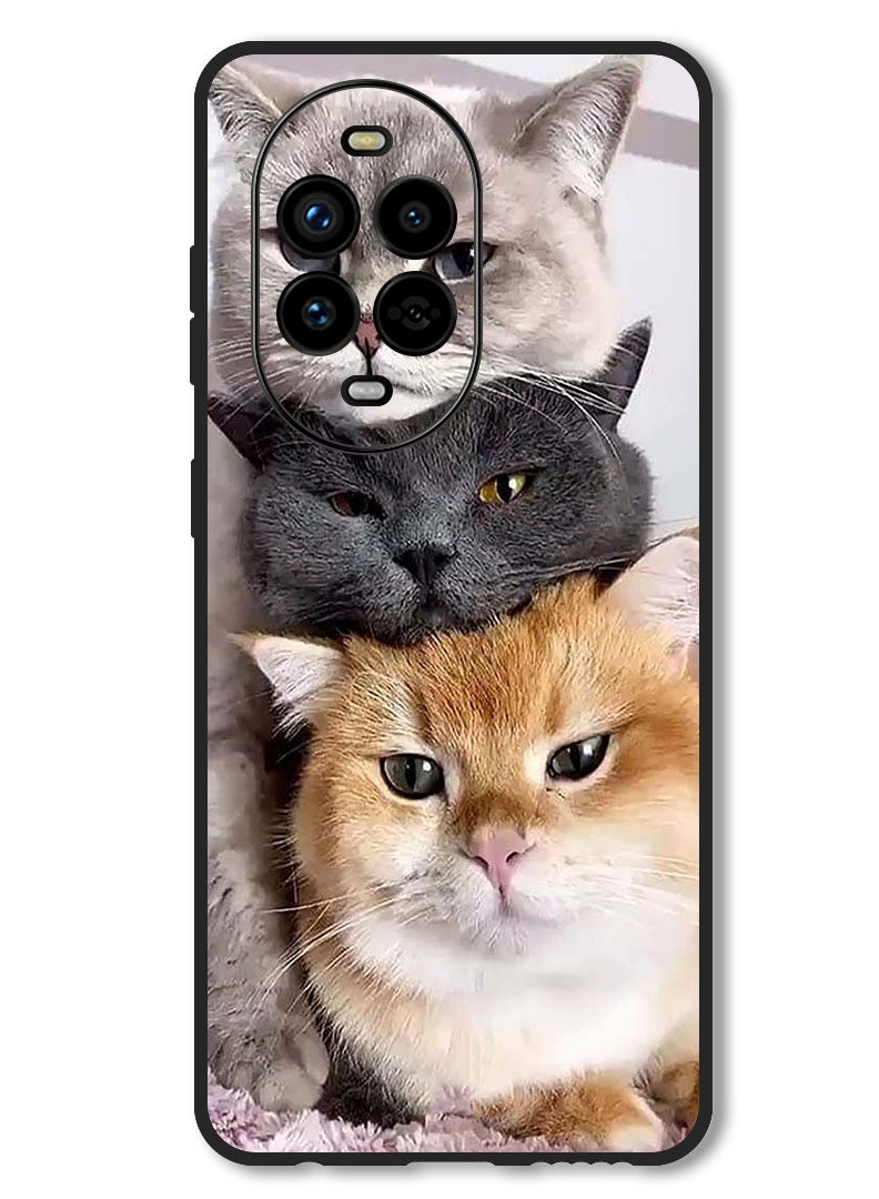 Theodor Case Compatible with Huawei Nova 13 Pro Protection Shockproof Bumper Cover Cats - Image 1