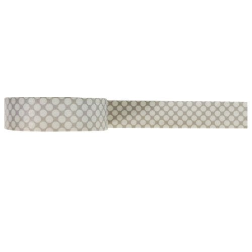 allydrew Dotted Japanese Washi Masking Tape - Grey Dots - Image 2