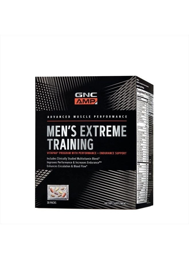 GNC - AMP Men's Extreme Training Vitapak | Developed for Max Performance and Endurance | 5-Step Daily Supplement System | Targeted Muscle Support | 30 Packs - Image 1